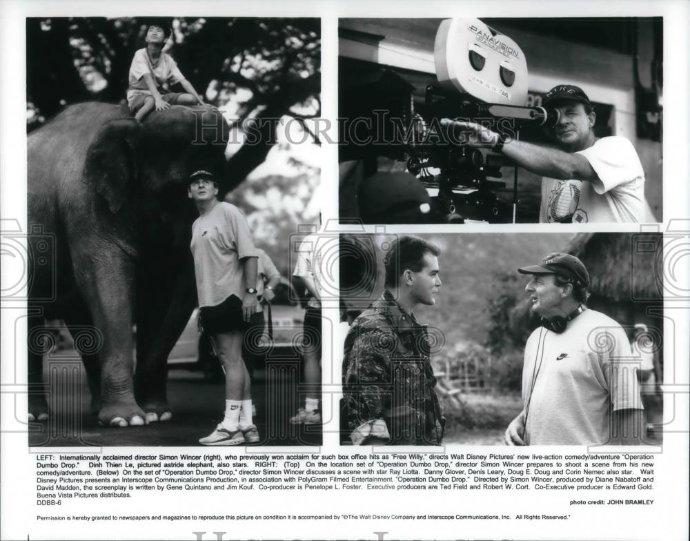 1993 Press Photo Director Simon Wincer &amp; Ray Liolta in Free Willy - cvp23062 - Historic Images