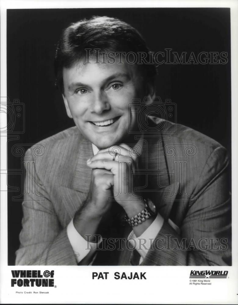 1991 Press Photo Pat Sajak host of Wheel of Fortune TV game show - cvp21566 - Historic Images