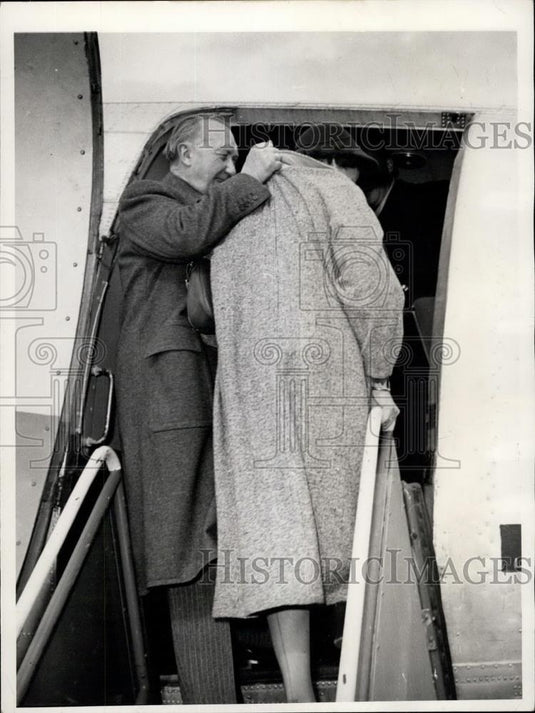 1953 Press Photo Federal Chancellor Dr. Konrad Adenauer & daughter Lotte - Historic Images
