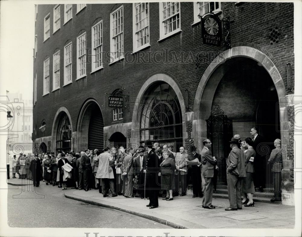 1959 Press Photo State Bldg Society Meeting at Church House, Westminster, London - Historic Images