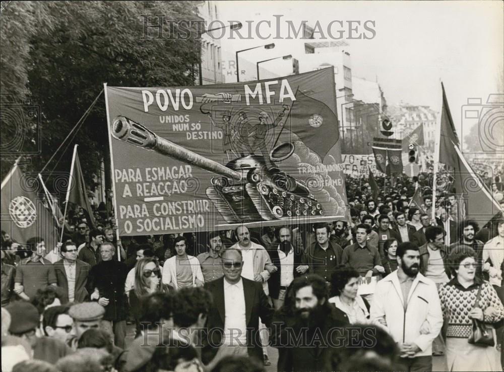 Press Photo Demonstration in Lisbon Organized by &quot;PCP&quot; - Historic Images