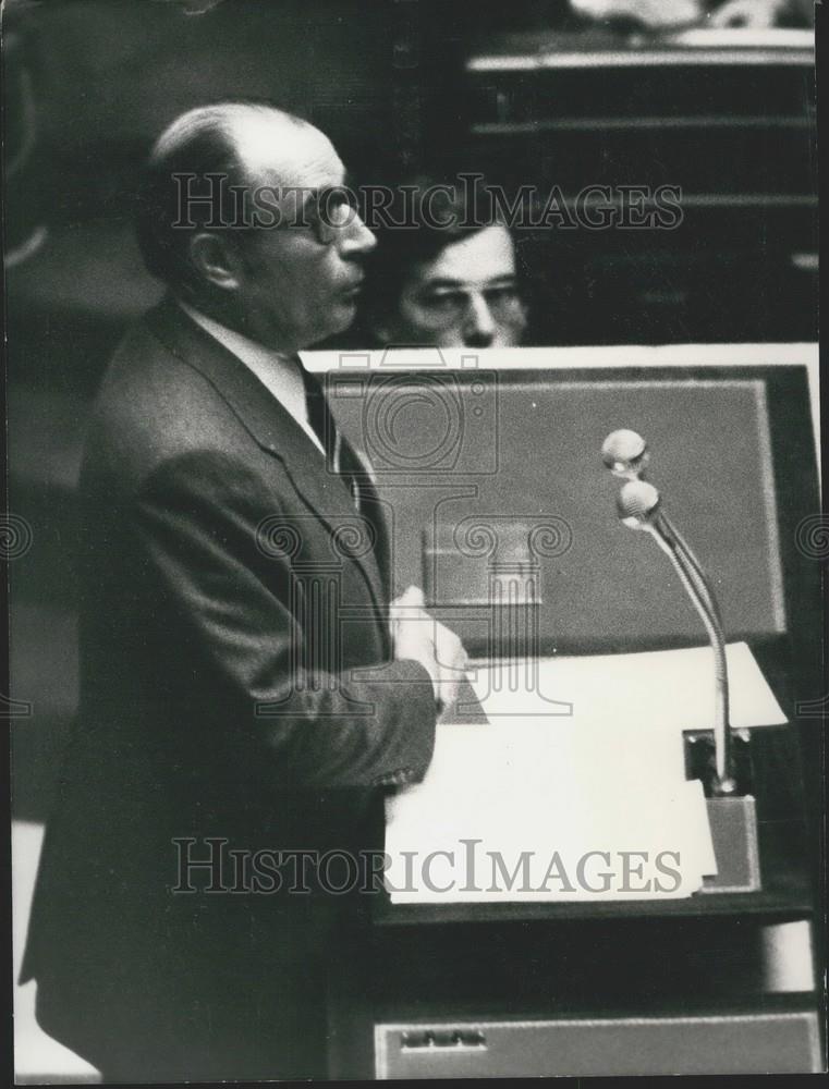 1983 Press Photo Socialist Party Secretary Mitterand at the National Assembly - Historic Images