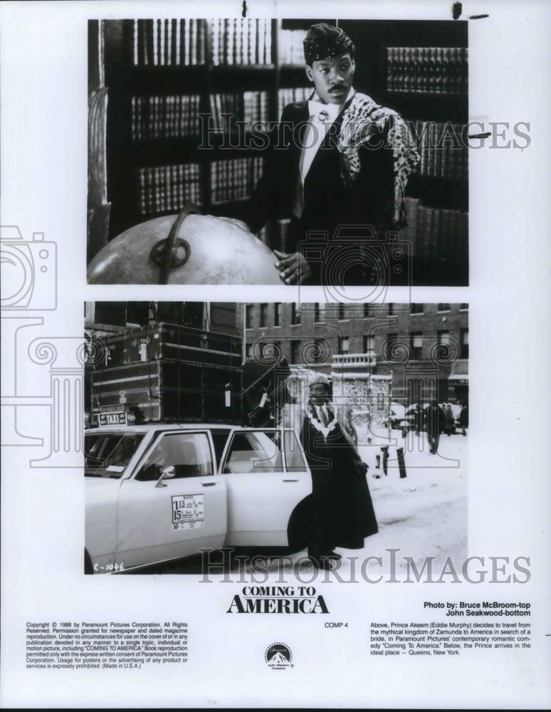 1988 Press Photo Eddie Murphy stars as Prince Akeem in Coming to America - Historic Images