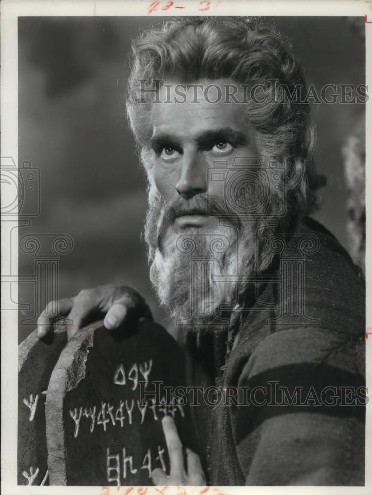 1973 Press Photo Charlton Heston stars in The Ten Commandments - cvp21163 - Historic Images