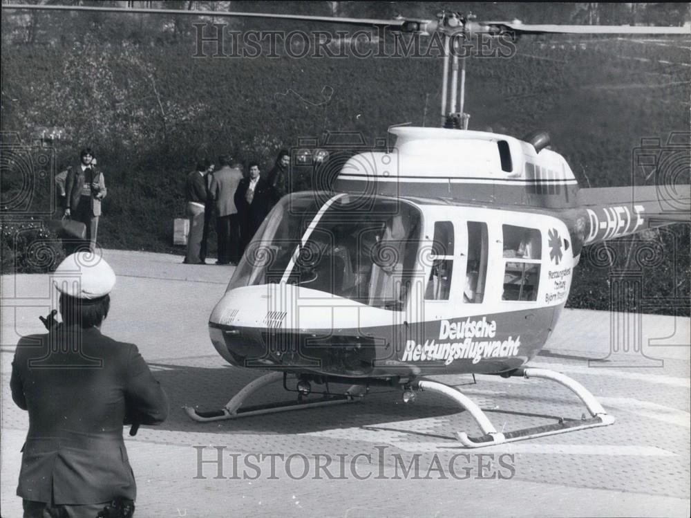 Press Photo Federal Frontier Defence Special Unit Helicopter Landing Somalia - Historic Images