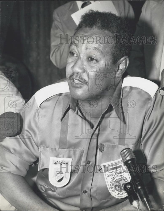 1977 Press Photo Sudan President Ja'Afer Mohamed Al-Nimeiry - Historic Images