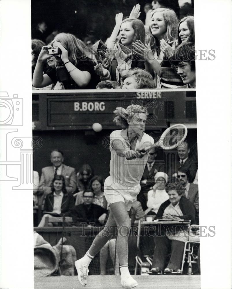 1973 Press Photo BJORG BORG, the 17-yaer old player from Sweden - Historic Images