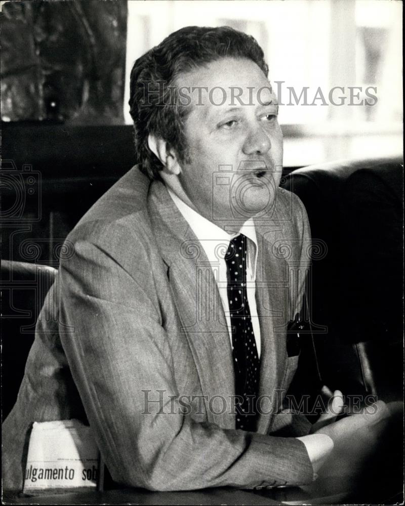 1974 Press Photo Dr. Mario Soares, Exiled Leader Portugese Socialist Party - Historic Images