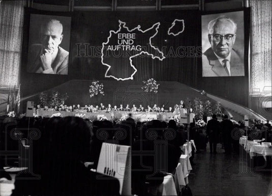 1964 Press Photo The German Social Democratic Party rally - Historic Images