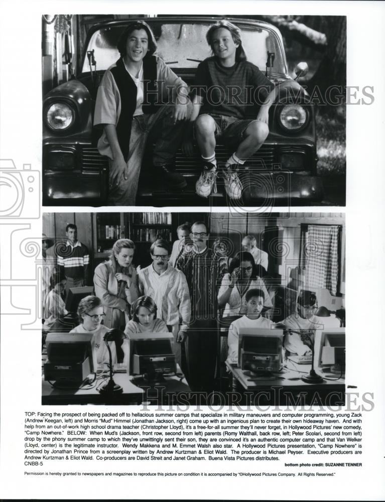 1994 Press Photo Andrew Keegan and Jonathan Jackson in Camp Nowhere - cvp28004 - Historic Images