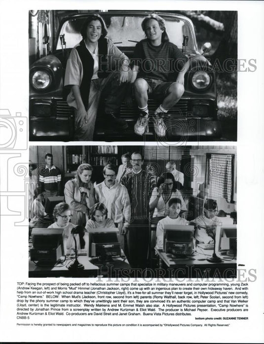 1994 Press Photo Andrew Keegan and Jonathan Jackson in Camp Nowhere - cvp28004 - Historic Images