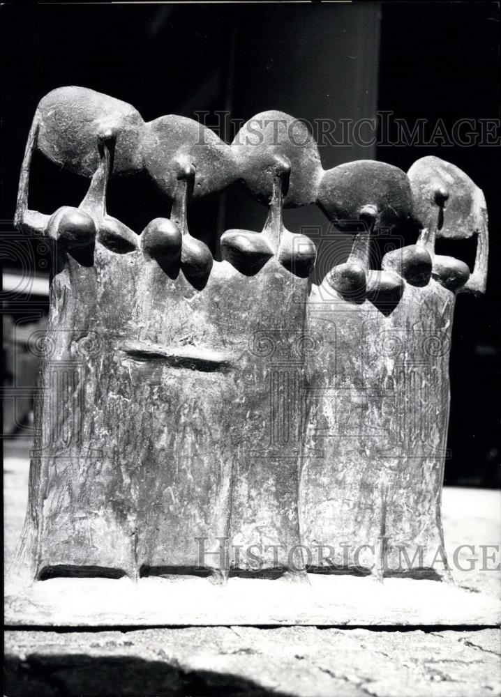 1970 Press Photo Bronze Plastic Sculpture, Models, G Brenninger Student Exhibit - Historic Images