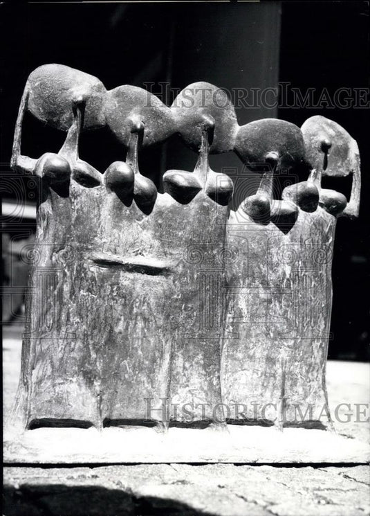 1970 Press Photo Bronze Plastic Sculpture, Models, G Brenninger Student Exhibit - Historic Images