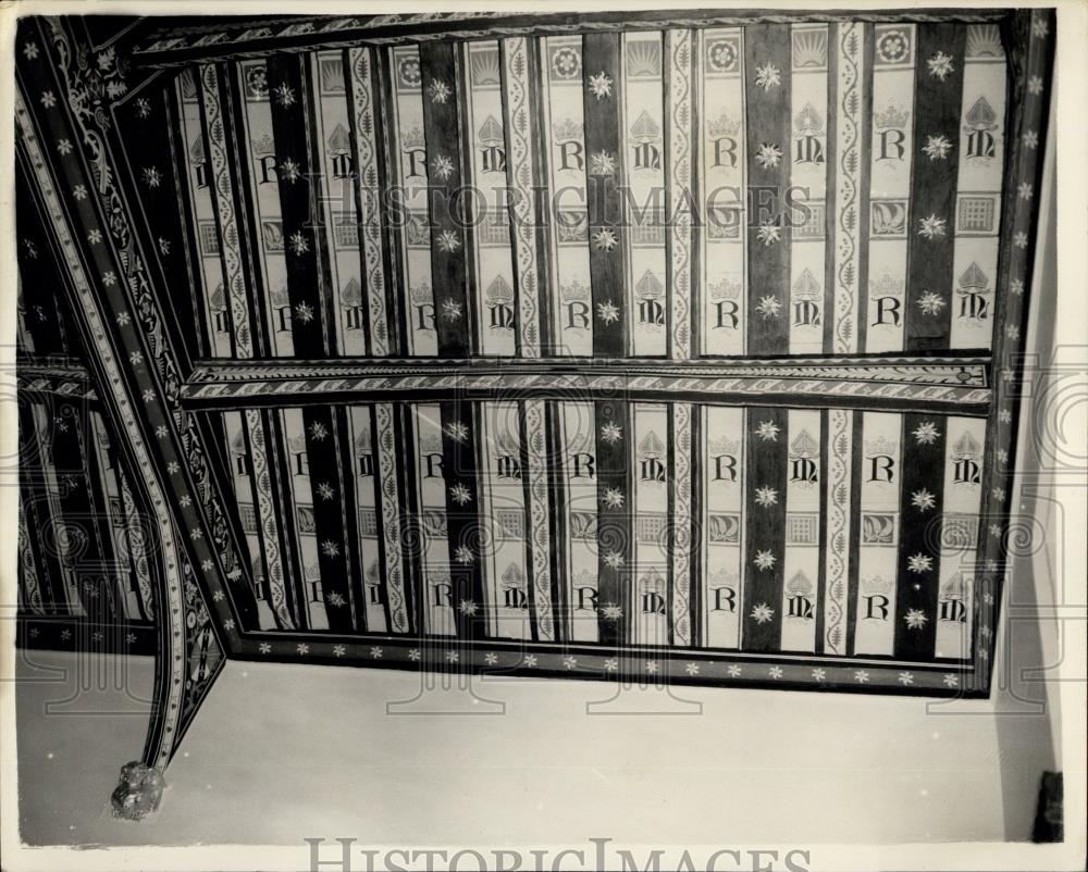 1956 Press Photo restored roof section at the JerusalemChamber Westminster Abbey - Historic Images