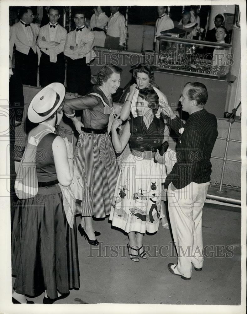 1955 Press Photo Princess Margaret ,Princess Alexandra and others - Historic Images