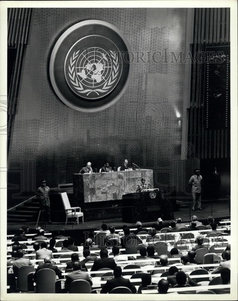 1984 Press Photo 39th Regular Session of the UN General Assembly - Historic Images