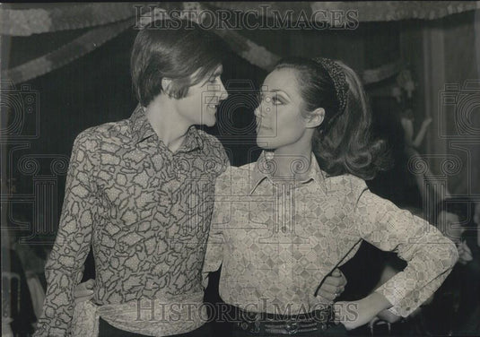 1970 Press Photo Aramis mannequins modelling shirts designed by Aramis - Historic Images