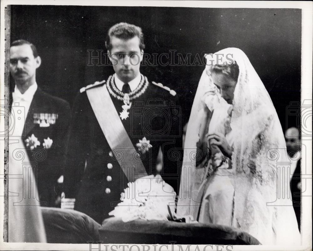 1959 Press Photo Prince Albert Weds Princess Paola - Historic Images