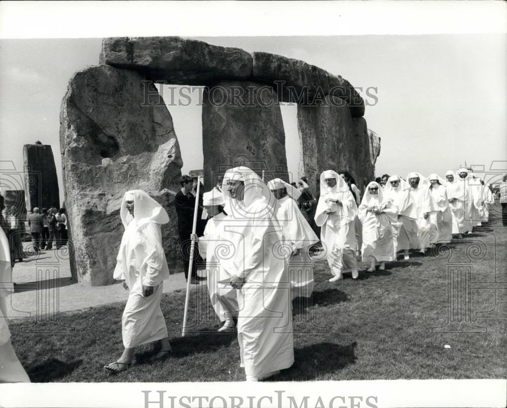 1974 Press Photo Ancient Druid Order celebrated the summer solstice - Historic Images