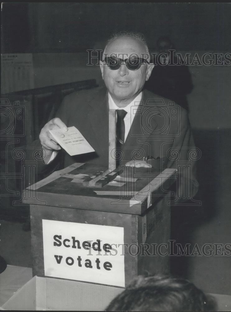 1962 Press Photo Pietro Nenni leader of the PSI, (Italian Socialist Party) - Historic Images