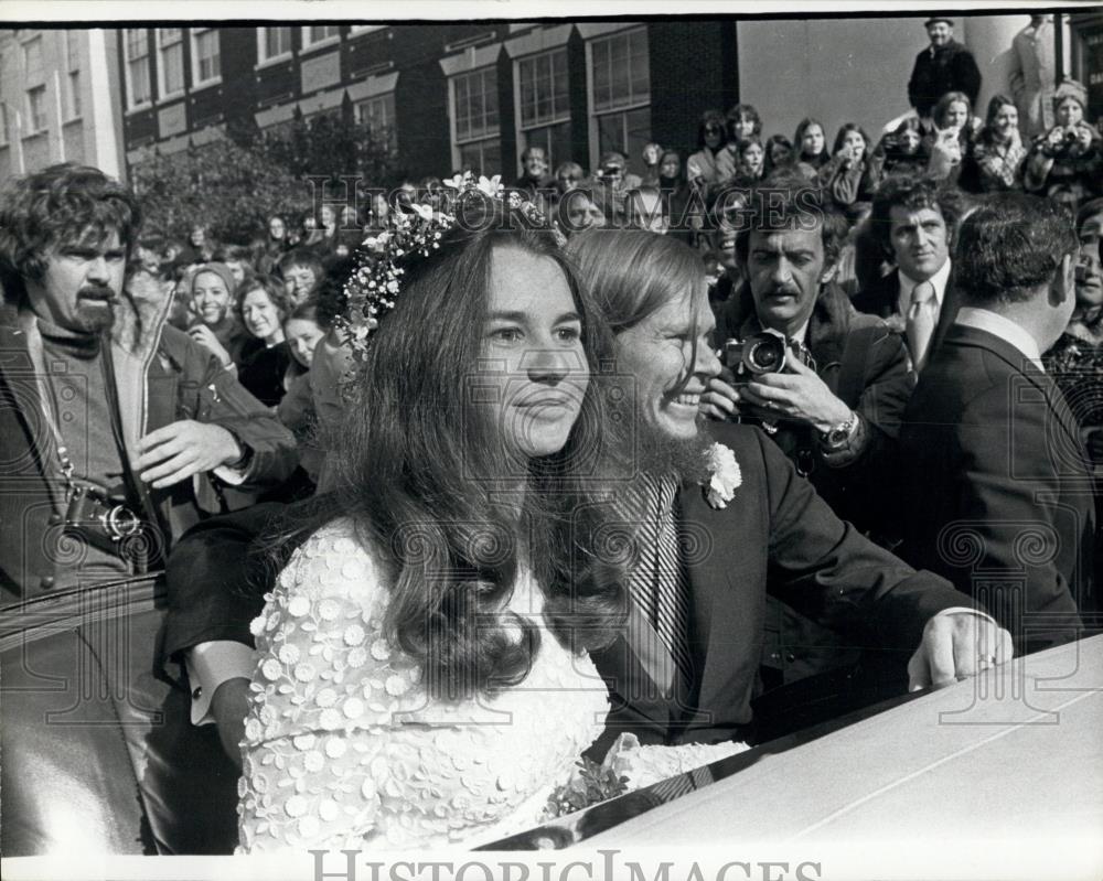 1973 Press Photo Katherine Kennedy &amp; David Townsend wedding, Washington D.C. - Historic Images