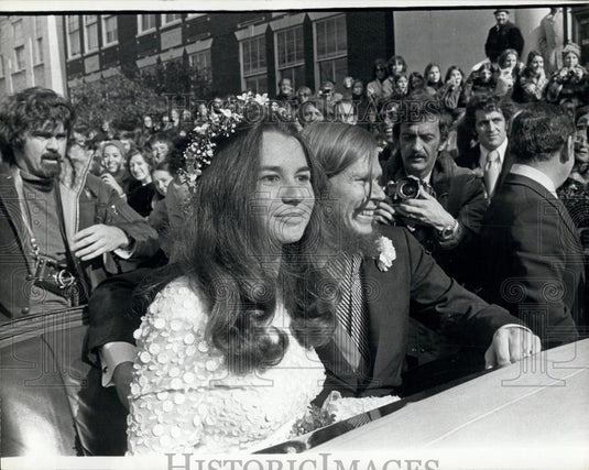 1973 Press Photo Katherine Kennedy & David Townsend wedding, Washington D.C. - Historic Images