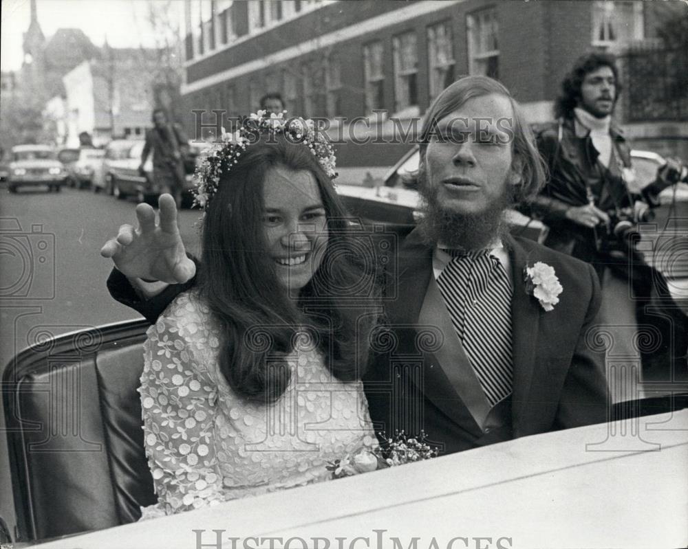 1973 Press Photo Katherin Kennedy - David Townsend wedding, Washington D.C - Historic Images