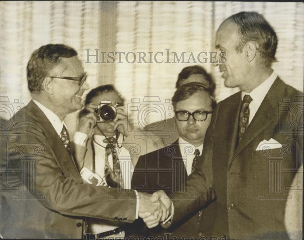 1971 Press Photo Meeting of Common Market Finance Ministers in Brussels - Historic Images