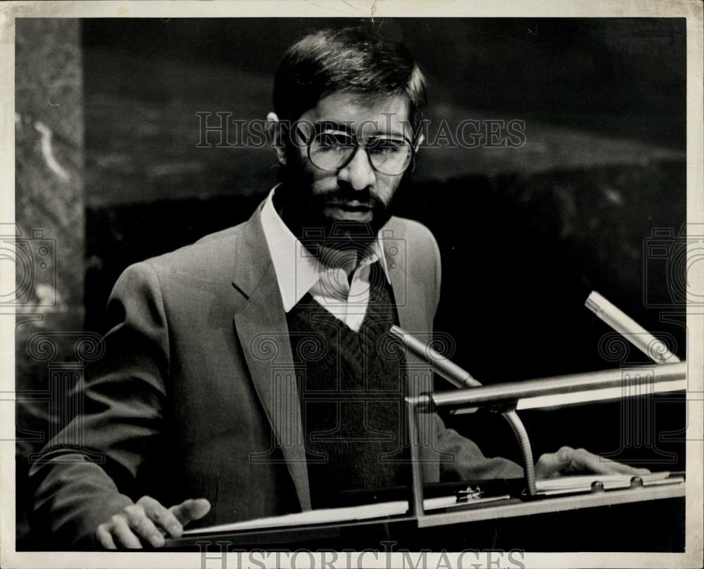 1981 Press Photo Mr. Mir Hossein Mousavi new Prime Minister of Iran - Historic Images