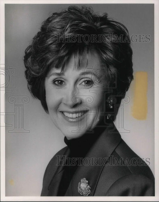 1993 Press Photo Jan Hopkins Anchor on CNN Financial News - cvp21976 - Historic Images