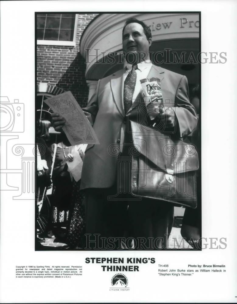 1996 Press Photo Robert John Burke as William Halleck in Stephen King's Thinner - Historic Images