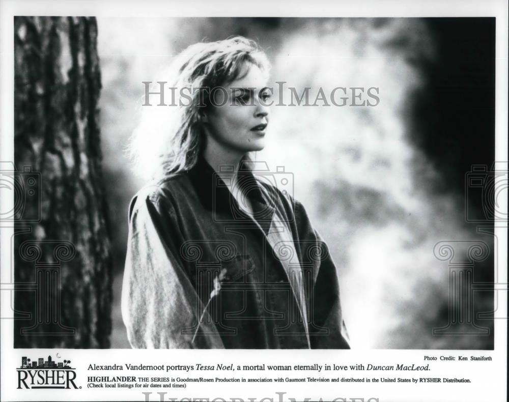 Press Photo Alexandra Vandernoot as Tessa Noel on Highlander the series - Historic Images