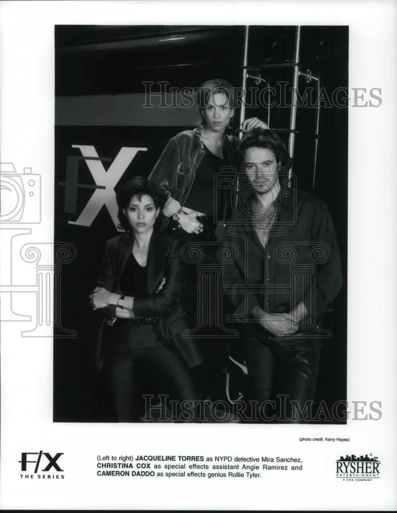 Press Photo Jacqueline Torres, Christina Cox, Cameron Daddo in FX the Series - Historic Images