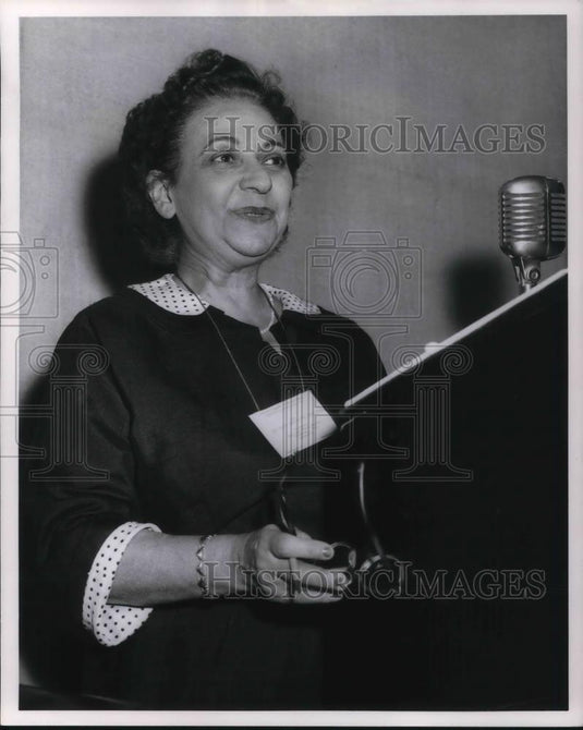 1957 Press Photo Mrs David Hertz Council Of Jewish Women Washongton DC - Historic Images