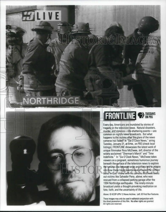 Press Photo Ross McElwee filmmaker Six O'Clock News Frontline TV Special - Historic Images