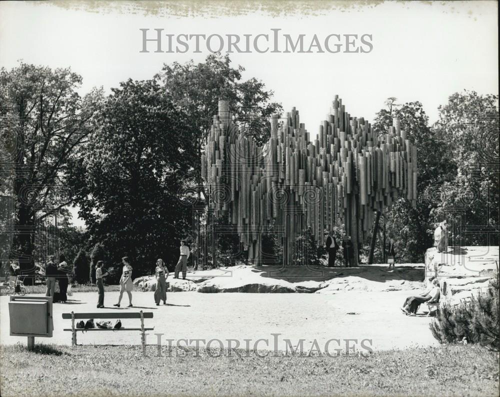 Press Photo Sibelius Monument, Helsinki Finland - Historic Images