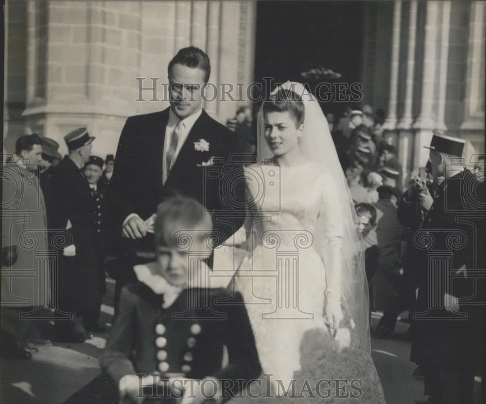 1957 Press Photo Princess Helene of France, Royal Chapel, Dreux - Historic Images
