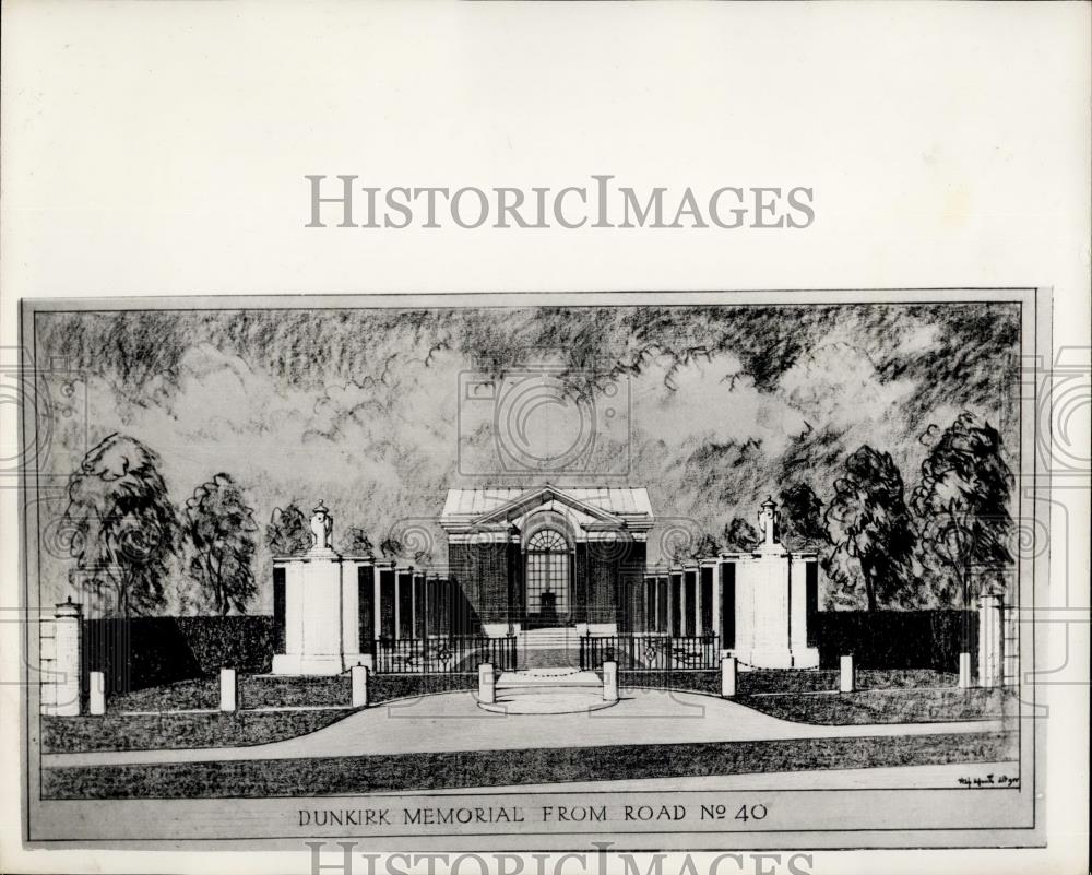 1957 Press Photo Queen Mother to Unveil Dunkirk Memoria - Historic Images
