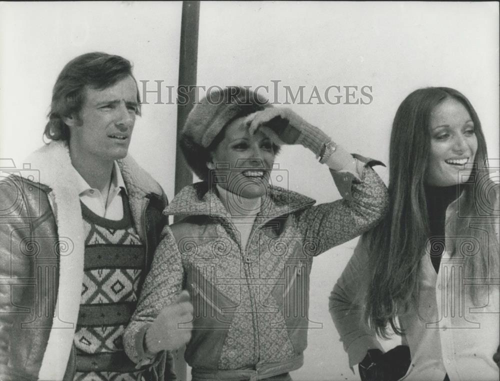 1971 Press Photo Jean-Claude Killy ,Daniele Gaubert &amp; Delia Boccardo - Historic Images