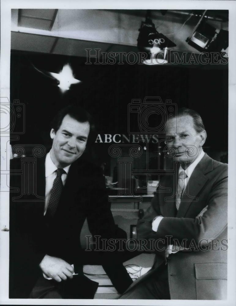 1984 Press Photo Peter Jennings David Brinkley Democratic National Convention - Historic Images