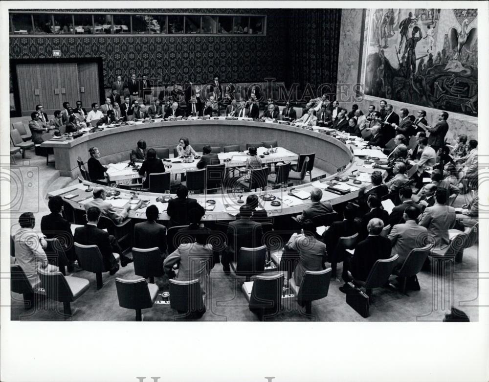 1972 Press Photo UN Council meeting - Historic Images