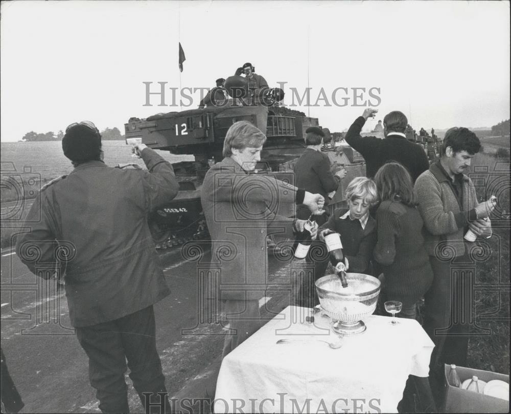 1980 Press Photo Tanks leave for NATO Exercise: &quot;Cruseader 80 - Historic Images