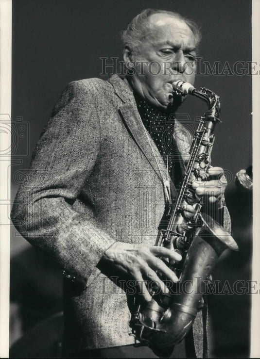 1986 Press Photo Band Leader Woody Herman - cvp22024 - Historic Images