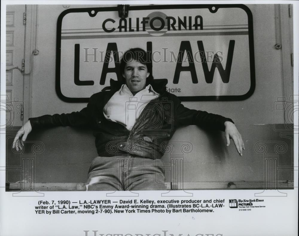 1990 Press Photo David Kelley Producer Writer of LA Law - cvp26817 - Historic Images