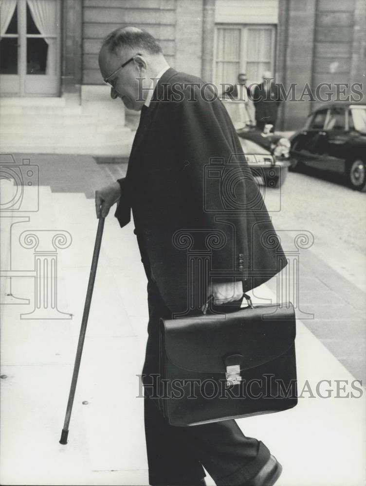 1968 Press Photo M. Rene, CapitantMinister of Justice - Historic Images