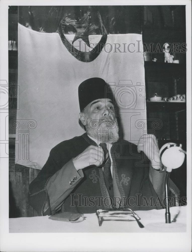 1964 Press Photo Messali Hadj, President of the Algerian People&#39;s Party - Historic Images