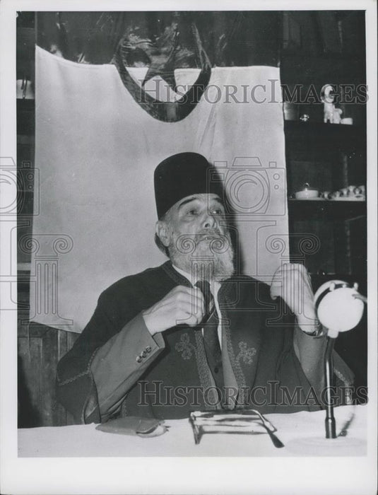 1964 Press Photo Messali Hadj, President of the Algerian People's Party - Historic Images