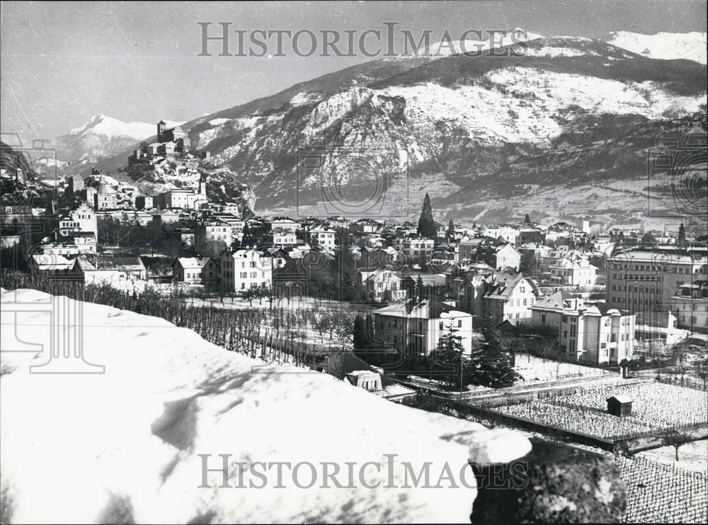 1972 Press Photo Sitten in the Wallis ,Switzerland site for Olympics - Historic Images