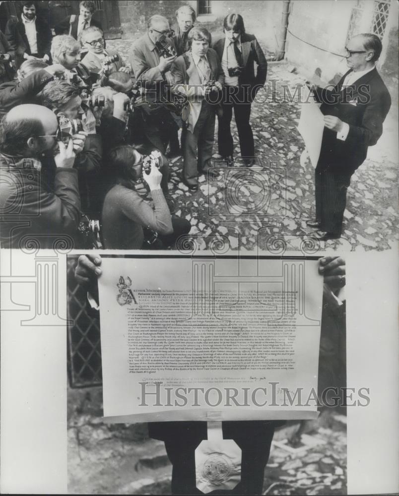 1973 Press Photo Mr. David Carey, the Archbishop of Canterbury&#39;s Registrar - Historic Images