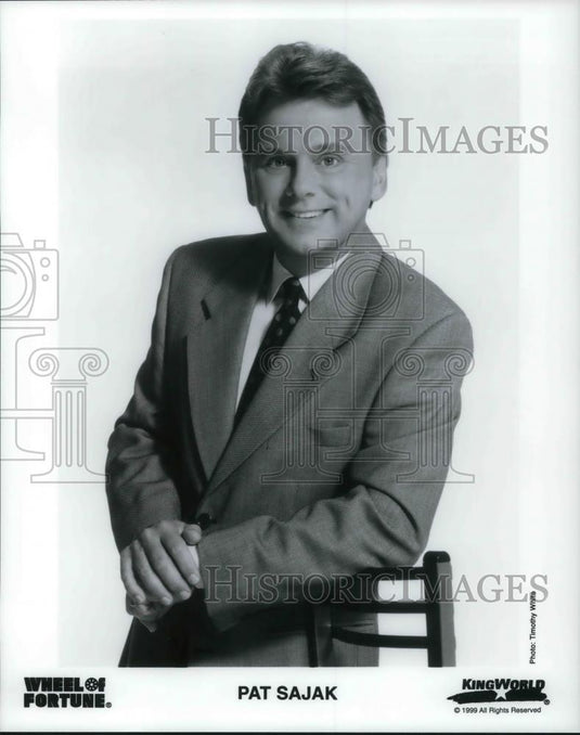 1999 Press Photo Game Show Host Pat Sajak - cvp22458 - Historic Images